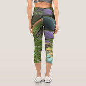 Luminous Fantasy Blume Fraktal Art Capri Leggings (Rückseite)