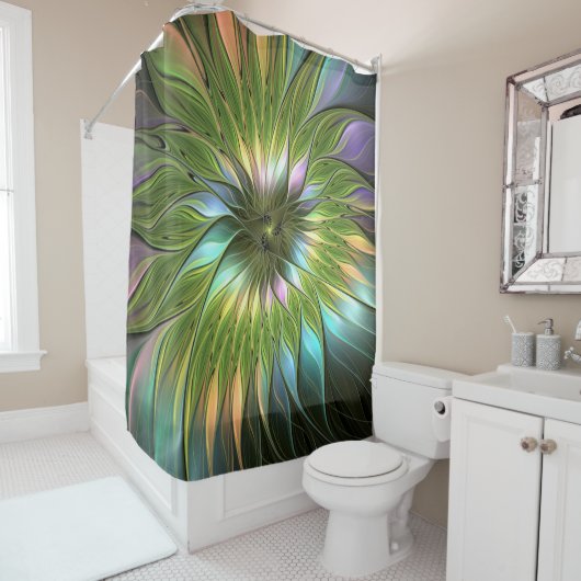Luminous Fantasy Blume Fraktal Art Duschvorhang (Beispiel)