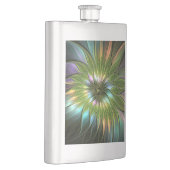 Luminous Fantasy Blume Fraktal Art Flachmann (Rechts)