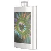 Luminous Fantasy Blume Fraktal Art Flachmann (Links)