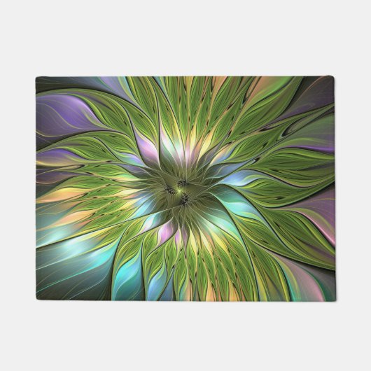 Luminous Fantasy Blume Fraktal Art Fußmatte (Vorderseite)