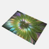 Luminous Fantasy Blume Fraktal Art Fußmatte (Schrägansicht)