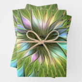 Luminous Fantasy Blume Fraktal Art Geschenkpapier Set (Beispiel)