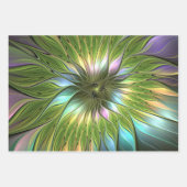 Luminous Fantasy Blume Fraktal Art Geschenkpapier Set (Vorderseite 2)