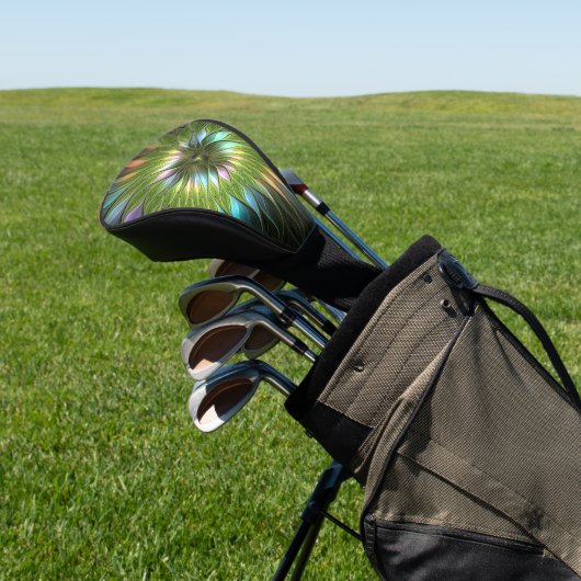 Luminous Fantasy Blume Fraktal Art Golf Headcover (In SItu)