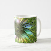Luminous Fantasy Blume Fraktal Art Kaffeetasse (VorderseiteRechts)