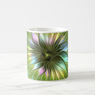 Luminous Fantasy Blume Fraktal Art Kaffeetasse