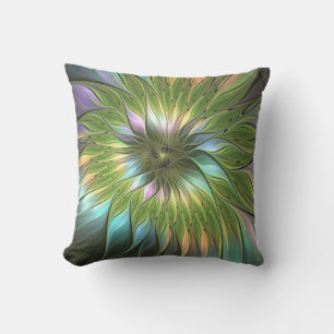 Luminous Fantasy Blume Fraktal Art Kissen