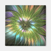Luminous Fantasy Blume Fraktal Art Magnet (Vorne)
