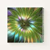Luminous Fantasy Blume Fraktal Art Notizblock (Rückseite)