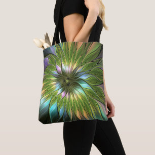 Luminous Fantasy Blume Fraktal Art Tasche
