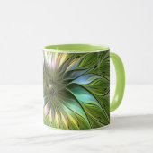 Luminous Fantasy Blume Fraktal Art Tasse (VorderseiteRechts)