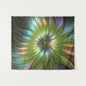 Luminous Fantasy Blume Fraktal Art Wandteppich (Vorderseite (Horizontal))