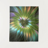 Luminous Fantasy Blume Fraktal Art Wandteppich (Vorderseite)