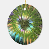 Luminous Fantasy Blume Fraktal Circle Keramik Ornament (Links)