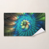 Luminous Fantasy Flower, Colorful Abstract Fractal Handtuch (Handtuch)