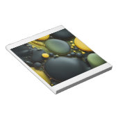 Luminous Fluid Dynamics: Yellow and Green Abstract Notizblock (angewinkelt)