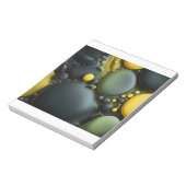 Luminous Fluid Dynamics: Yellow and Green Abstract Notizblock (Rotiert)