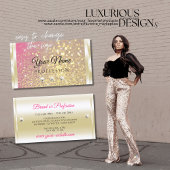 Luminous Gold Pink Lila Glitzer Diamonds Luxus Visitenkarte