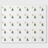 Luminous Green Holiday Tree wrapping paper  Geschenkpapier (Flach)