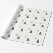Luminous Green Holiday Tree wrapping paper  Geschenkpapier (Ungerollt)