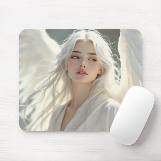 Luminous Guardian - Engel der Silberdämmerung Mousepad (Mit Mouse)