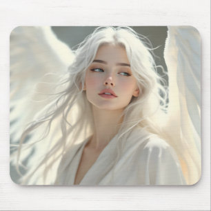 Luminous Guardian - Engel der Silberdämmerung Mousepad