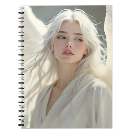 Luminous Guardian - Engel der Silberdämmerung Notizblock (Vorderseite)