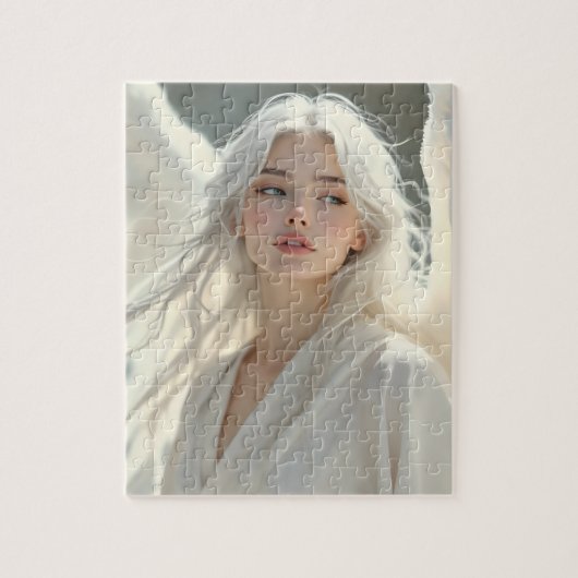 Luminous Guardian - Engel der Silberdämmerung Puzzle (Vertikal)