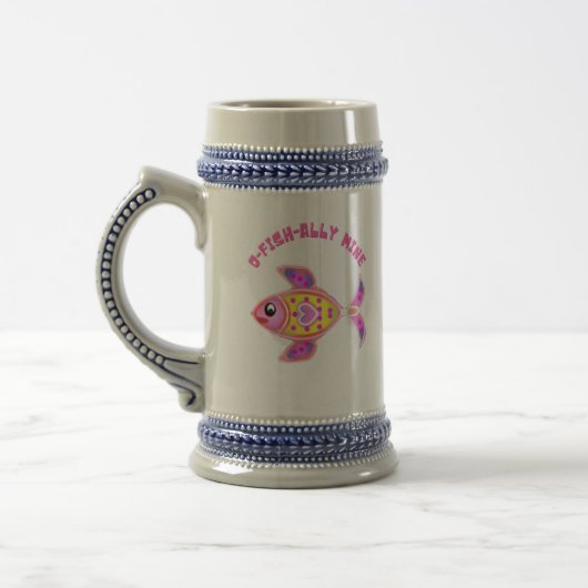 Luminous Heart Fish: Radiant  Latte Mug Bierglas (Links)