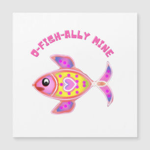 Luminous Heart Fish: Strahlende Neon-Kawaii-Meeres Magnetkarte