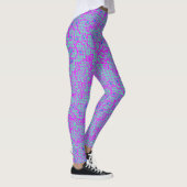 Luminous indigo Blume auf Net.01.b LBlue BG Leggings (Rechts)