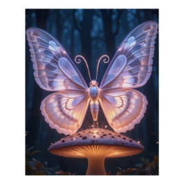 Luminous Lace Moth Poster