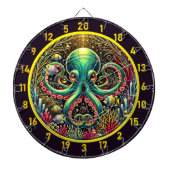 Luminous Lagoon Octopus Dartboard Dartscheibe (vorne)