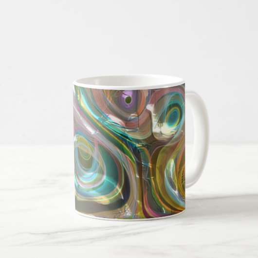 Luminous Liquid Glass Dreams Kaffeetasse (VorderseiteRechts)