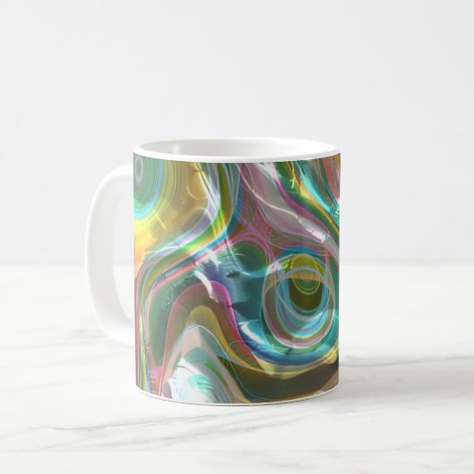 Luminous Liquid Glass Dreams Kaffeetasse (Vorderseite Links)