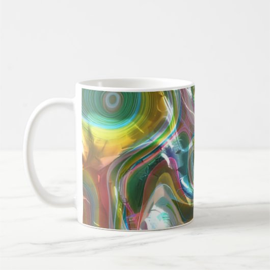 Luminous Liquid Glass Dreams Kaffeetasse (Links)