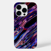 Luminous Liquid Metal Monochrom mit Name Case-Mate iPhone Hülle (Rückseite)