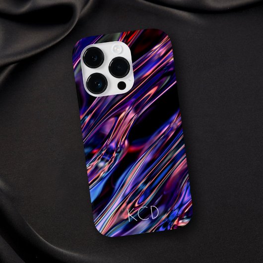 Luminous Liquid Metal Monochrom mit Name Case-Mate iPhone Hülle