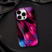 Luminous Liquid Metal Monochrome Rosa mit Name Case-Mate iPhone Hülle