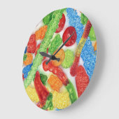 Luminous Lollies Große Wanduhr (Winkel)