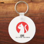 Luminous Love Cat Silhouette Schlüsselanhänger (Vorderseite)