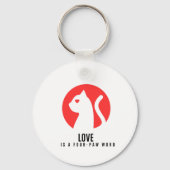 Luminous Love Cat Silhouette Schlüsselanhänger (Rückseite)