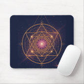 Luminous Mandala of Golden Harmony Mousepad (Mit Mouse)