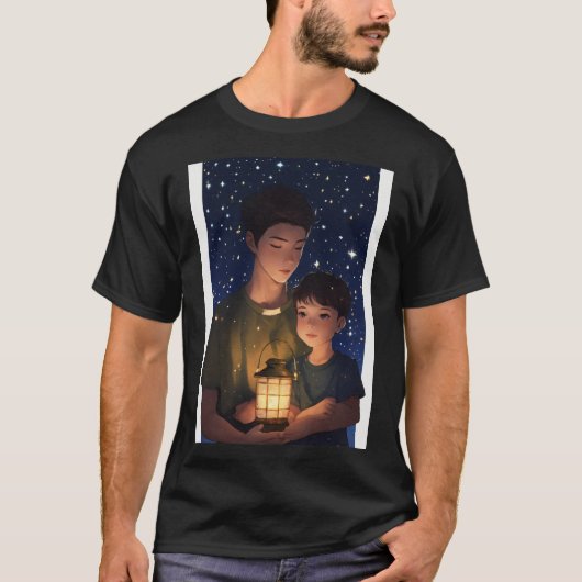 Luminous Night Sky Elegance Design T-Shirt (Vorderseite)