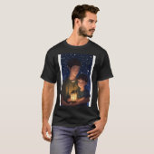 Luminous Night Sky Elegance Design T-Shirt (Vorne ganz)