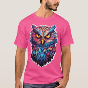 Luminous Nocturne Holographic Owl Splendor 5 T-Shirt