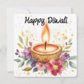Luminous Offering Diwali Feiertagskarte (Vorderseite)