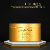 Luminous Orange Gold Funkelnd Glitzer und Initiale Visitenkarte