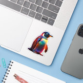 Luminous Penguin Charm Aufkleber (Laptop mit iPhone)